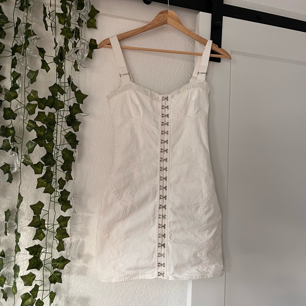 For Love and Lemons Bustier Denim Mini Dress